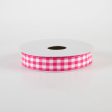 5 8  Classic Check Ribbon: Fuchsia Pink & White (10 Yards) Online