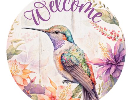 9.4  Round Waterproof Sign: Welcome Hummingbird Online