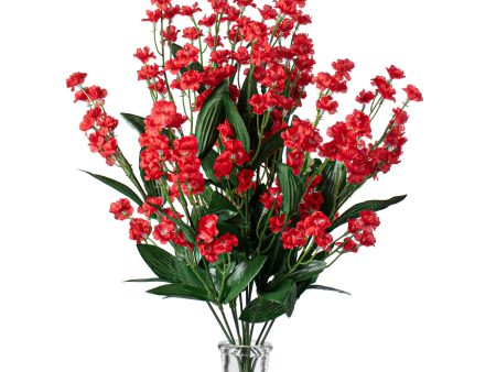 19  Colorfast Double Baby s Breath: Red For Discount