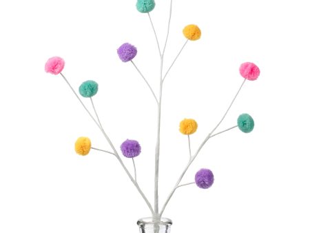 23  4-Color Pom Pom Spray: Light Teal, Pink, Yellow, Lavender For Discount