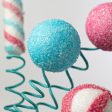 18  Candy Cane Ball Pick: Fuchsia, Blue, White Online now