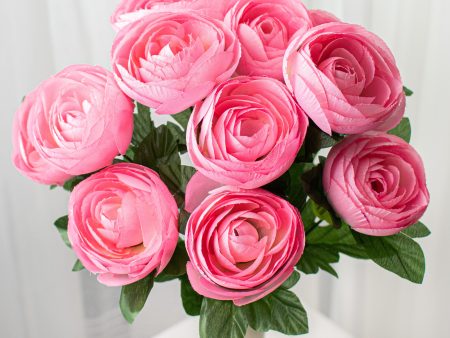 20  Ranunculus Bush: Pink (12 Stem) For Sale