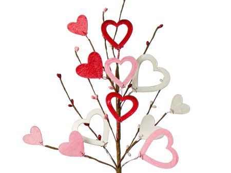 20  Valentine s Day Wooden Cutout Heart Spray Online Hot Sale