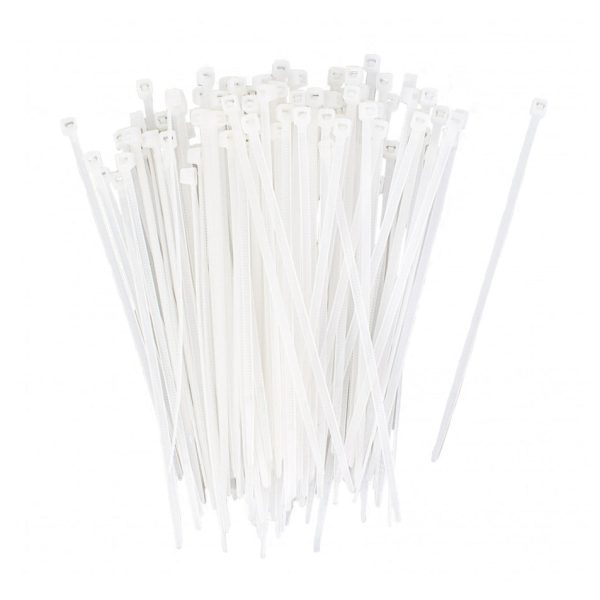 6  x 2.8mm Zip Ties: White (100) Cheap