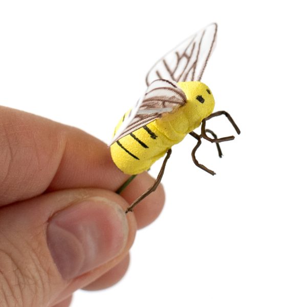 1  Yellow Bees Wired Ornaments (Set of 6) Cheap