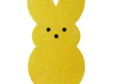 20  Glittered Polyfoam Sugar Bunny: Yellow For Sale