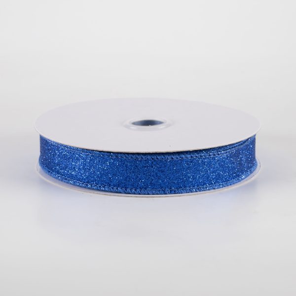 5 8  Shimmer Glitter Ribbon: Royal Blue (10 Yards) Fashion