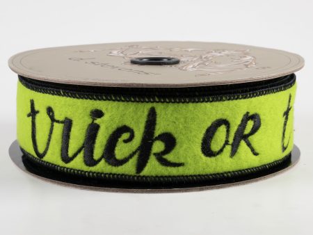 [D Stevens] 1.5  Felt Trick Or Treat Ribbon: Green & Black (10 Yards) For Cheap