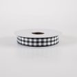 5 8  Classic Check Ribbon: Black & White (10 Yards) Fashion