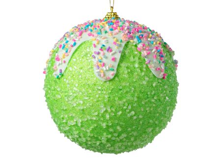 5  Sprinkles & Dipped Ball Ornament: Bright Green For Discount