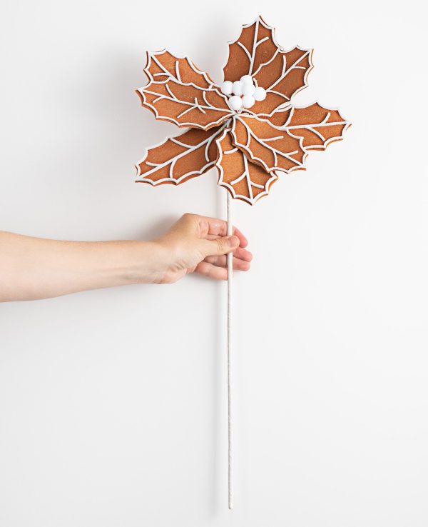 22  Felt Holly Poinsettia Stem: Gingerbread Online