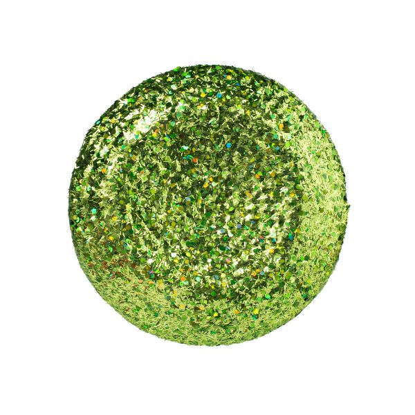 7  Glitter Flower Head: Lime Green For Sale