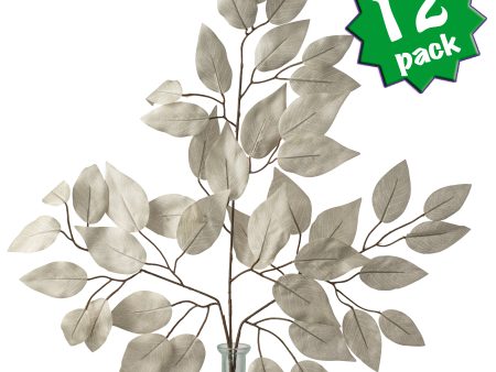 23  Ficus Leaf Spray: Grey (12) For Discount