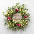 8  Metal Sign: Welcome Flower Basket Hot on Sale