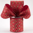 4  Quatrefoil Petals Ribbon: Red, Emerald, Gold (10 Yards) For Cheap