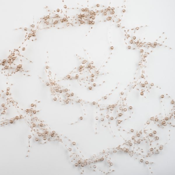 5  Glittered Beaded Garland: Gold Online