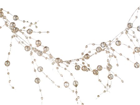 5  Glittered Beaded Garland: Gold Online