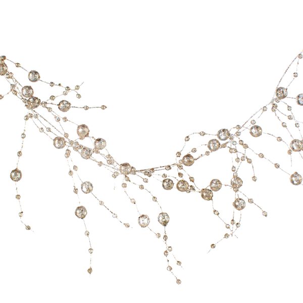 5  Glittered Beaded Garland: Gold Online