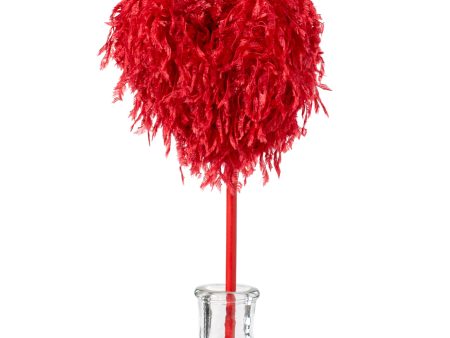 17  Furry Fabric Heart Pick: Red Fashion