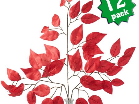 23  Ficus Leaf Spray: Red (12) Online