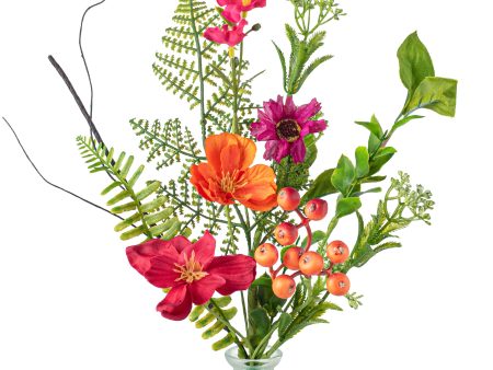 16  Wild Flower Pick: Fuchsia Pink & Orange Fashion