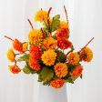 17  Pompom Mum Bush: Orange & Yellow (12 Stem) Online Hot Sale