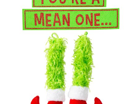 You re A Mean One Sign & Furry Legs Wreath Accent Hot on Sale