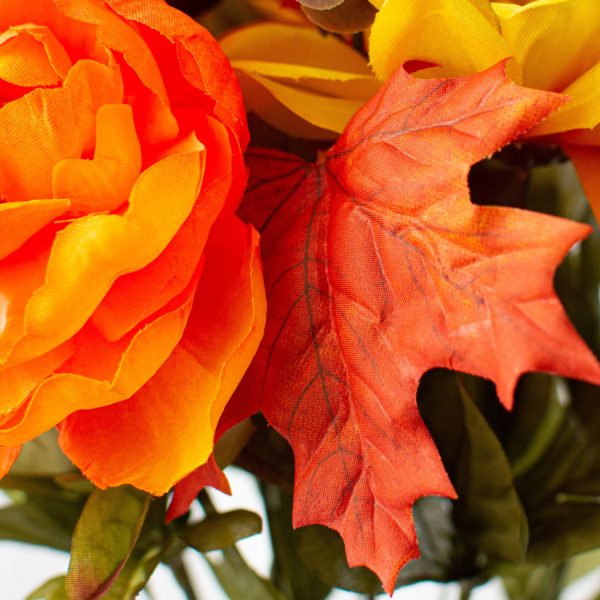 22  Peony Dahlia Bush: Orange & Yellow (14 Stem) Online Sale