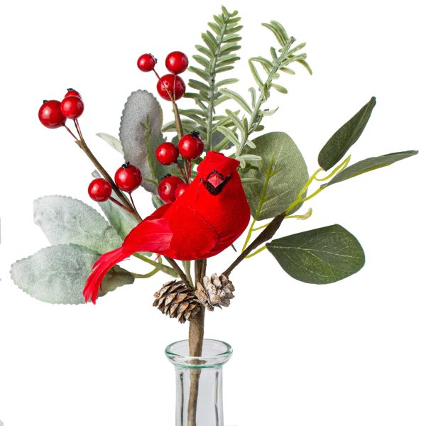 10  Berry, Eucalyptus, Pinecone Bird Pick: Red Online now