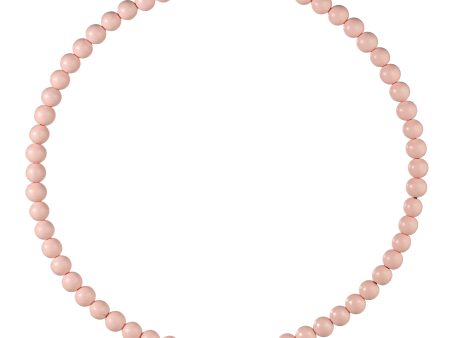 17.75  Wood Bead Wreath: Quartz Blush Pink For Discount