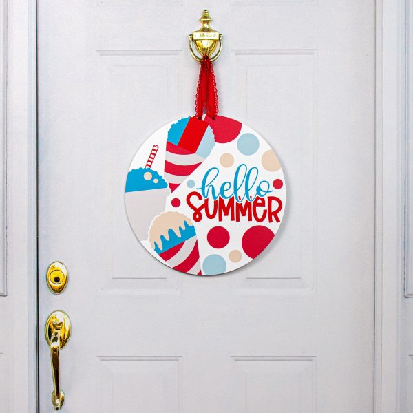 17  Waterproof Door Hanger: Hello Summer Snowcones Supply