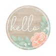 8  Metal Sign: Hello Tan, Sage, Pink on Sale