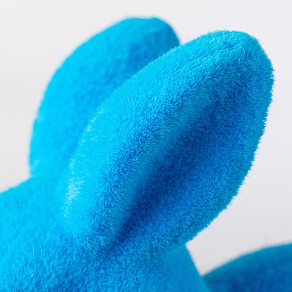 10  Flocked Sitting Rabbit: Bright Blue Supply