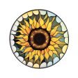 8.5  Round Waterproof Accent: Stained Glass Sunflower Head Supply