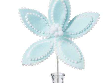 22  Poinsettia Stem: Light Blue Fashion