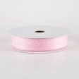 7 8  Candy Glittered Satin Ribbon: Light Pink (10 Yards) Cheap