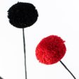 23  2-Color Pom Pom Spray: Red & Black Fashion