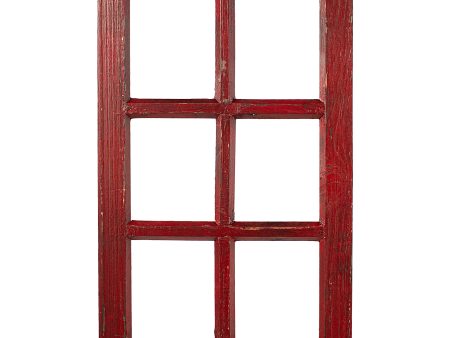 20  Decorative Wood Window: Antique Red For Discount