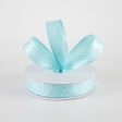 7 8  Candy Glittered Satin Ribbon: Aqua Blue (10 Yards) Online Hot Sale