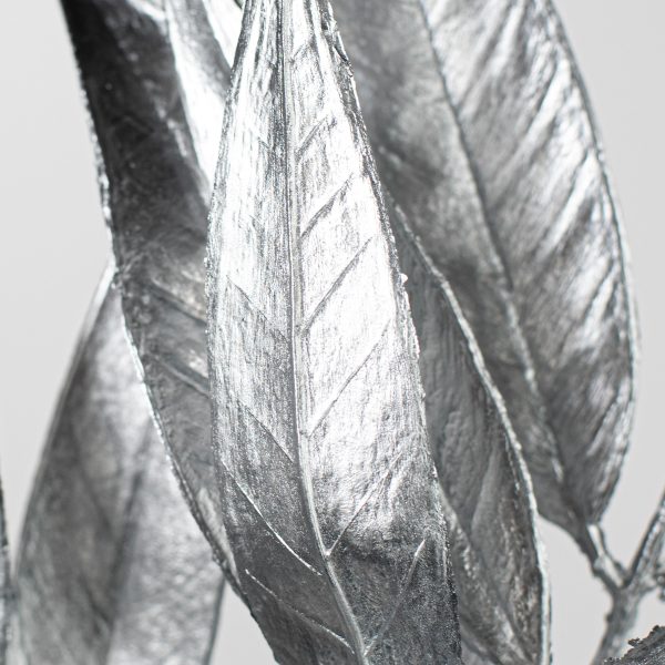 23  Metallic White Willow Leaf Spray: Silver Hot on Sale