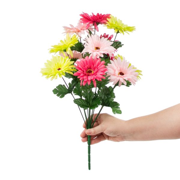 18  Gerbera Daisy Bush: Hot Pink & Lime Fashion