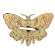 [D Stevens] 6  Embroidered Moth Clip: Brown Cheap