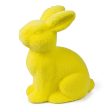 10  Flocked Sitting Rabbit: Yellow Sale