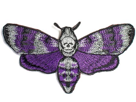 [D Stevens] 6  Embroidered Halloween Moth Clip Ornament: Purple Supply