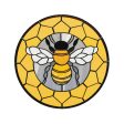 8.5  Round Waterproof Accent: Stained Glass Honey Bee Cheap