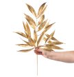 23  Metallic White Willow Leaf Spray: Gold Online now