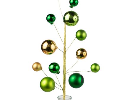 16  Ornament Pick: Green & Gold Online Hot Sale