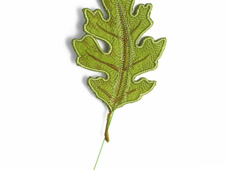 [D Stevens] 6  Embroidered Oak Leaf Clip Ornament: Olive Green For Cheap