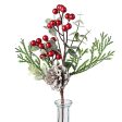 10  Boxwood Pinecone & Ash Berries Pick Online Sale