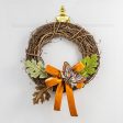 [D Stevens] 6  Embroidered Oak Leaf Clip Ornament: Brown Supply